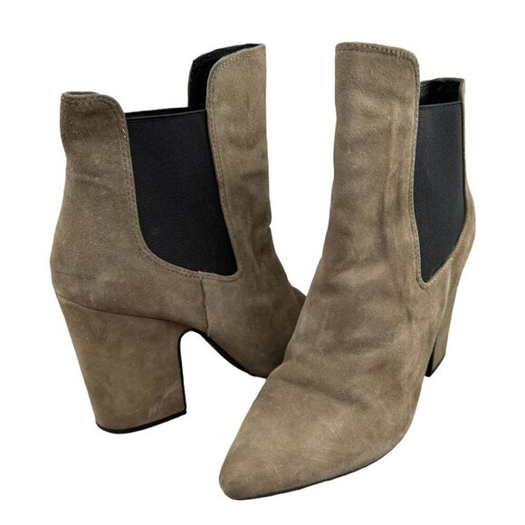 Kristin Cavallari x Chinese Laundry Suede Starlight Green Bootie Women's 9/EU 40 - Picture 5 of 12